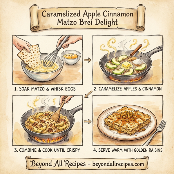Caramelized Apple Cinnamon Matzo Brei Delight instructions