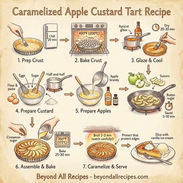 Caramelized Apple Custard Tart instructions