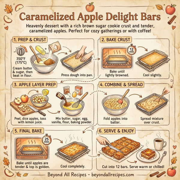 Caramelized Apple Delight Bars instructions