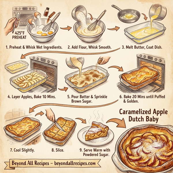 Caramelized Apple Dutch Baby instructions