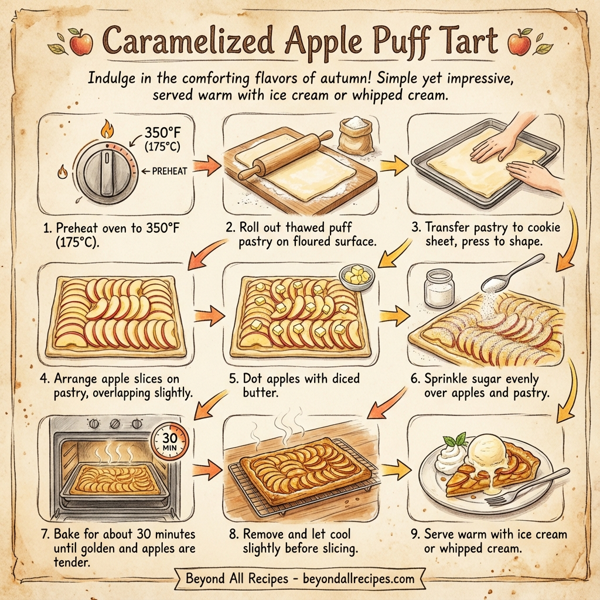 Caramelized Apple Puff Tart instructions