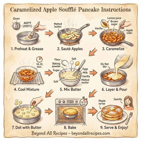 Caramelized Apple Soufflé Pancake instructions