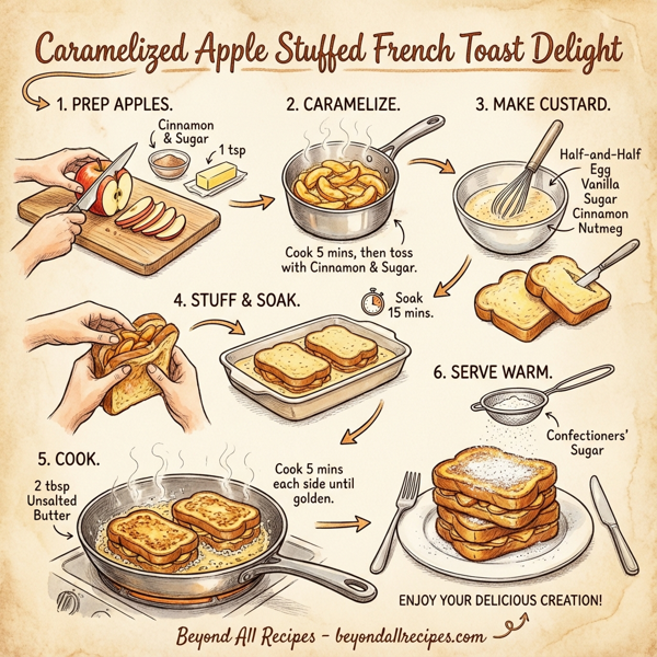 Caramelized Apple Stuffed French Toast Delight instructions