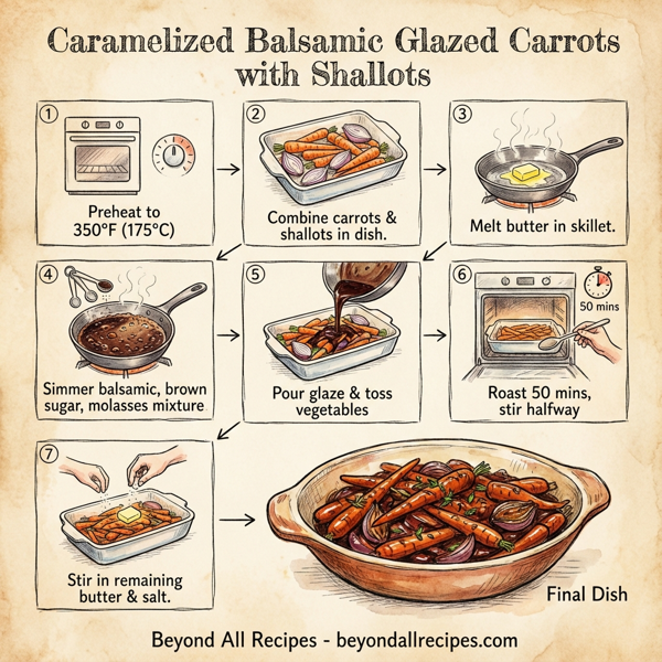 Caramelized Balsamic Glazed Carrots with Shallots instructions