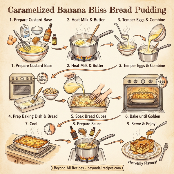 Caramelized Banana Bliss Bread Pudding instructions