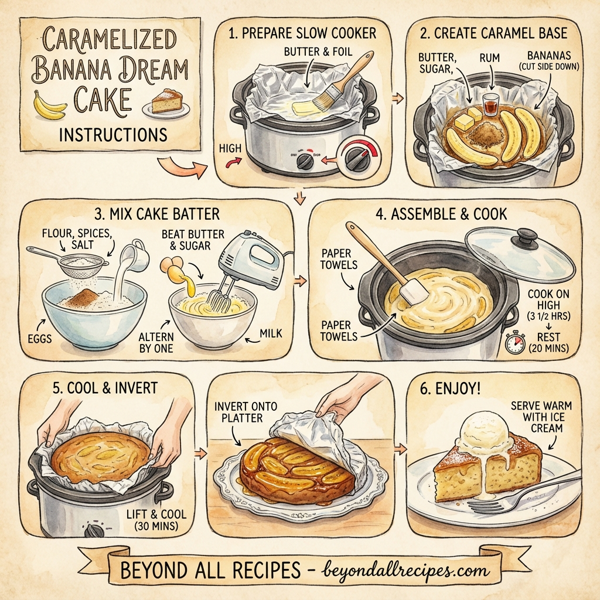 Caramelized Banana Dream Cake instructions