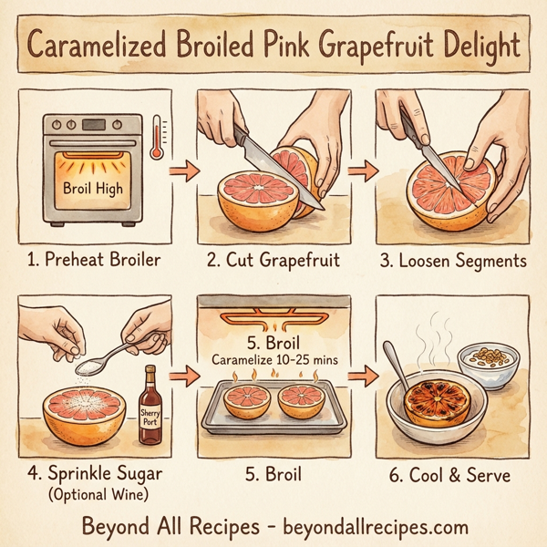 Caramelized Broiled Pink Grapefruit Delight instructions