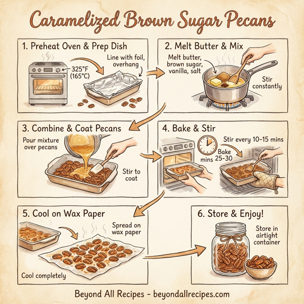 Caramelized Brown Sugar Pecans instructions