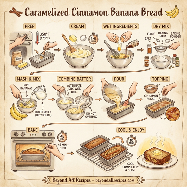Caramelized Cinnamon Banana Bread instructions