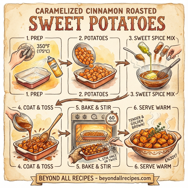 Caramelized Cinnamon Roasted Sweet Potatoes instructions