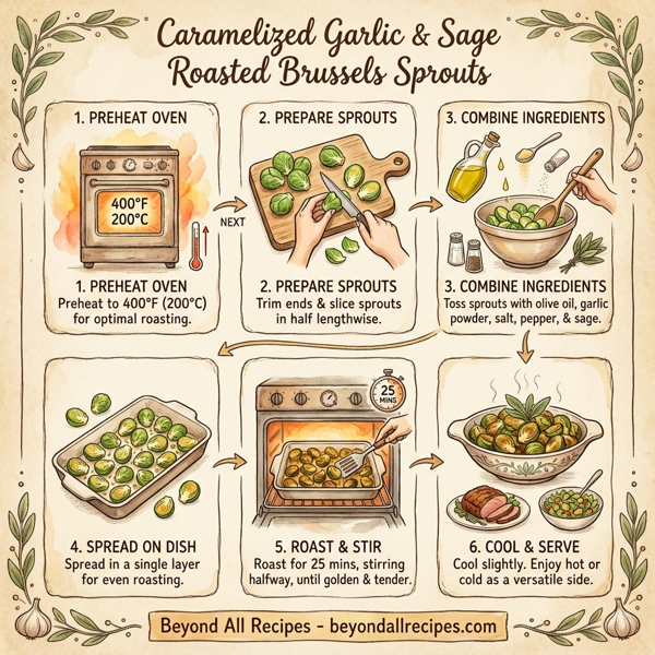 Caramelized Garlic & Sage Roasted Brussels Sprouts instructions