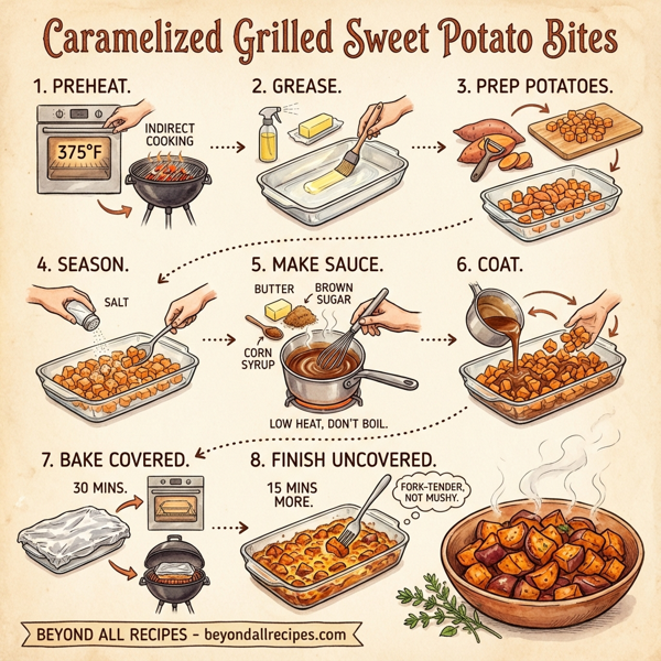 Caramelized Grilled Sweet Potato Bites instructions