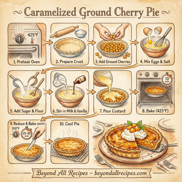 Caramelized Ground Cherry Pie instructions