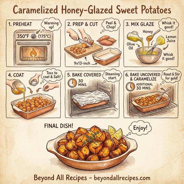 Caramelized Honey-Glazed Sweet Potatoes instructions