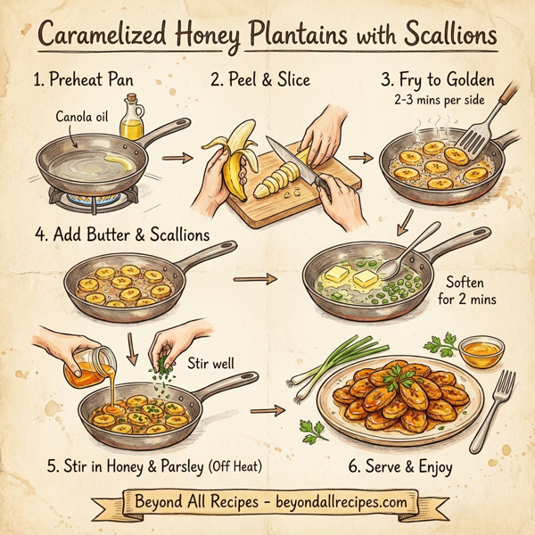 Caramelized Honey Plantains with Scallions instructions