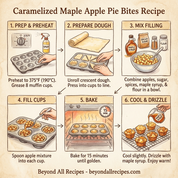 Caramelized Maple Apple Pie Bites instructions
