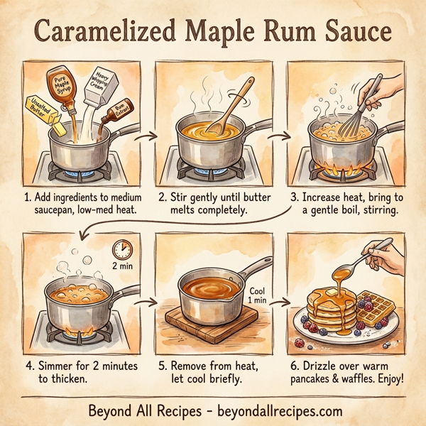 Caramelized Maple Rum Sauce instructions