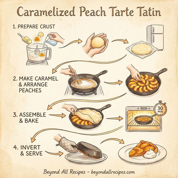 Caramelized Peach Tarte Tatin instructions