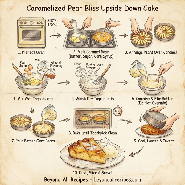 Caramelized Pear Bliss Upside Down Cake instructions