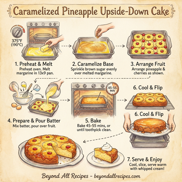 Caramelized Pineapple Upside-Down Cake instructions
