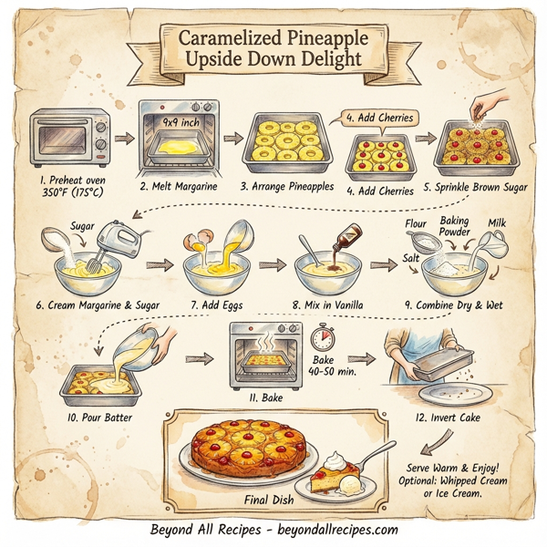 Caramelized Pineapple Upside Down Delight instructions