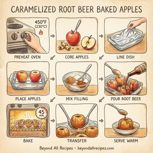 Caramelized Root Beer Baked Apples instructions