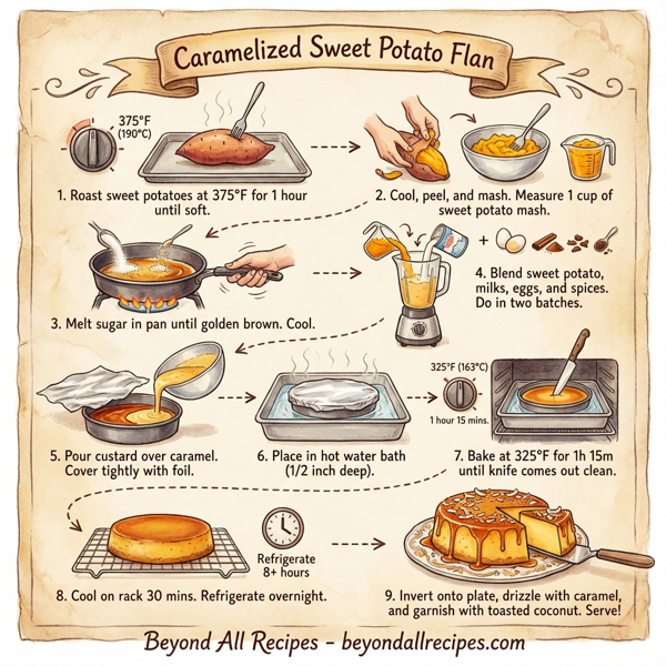Caramelized Sweet Potato Flan instructions