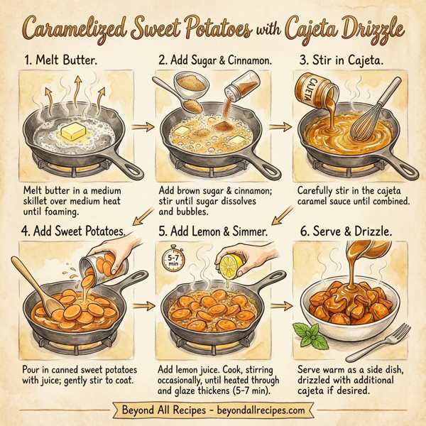 Caramelized Sweet Potatoes with Cajeta Drizzle instructions