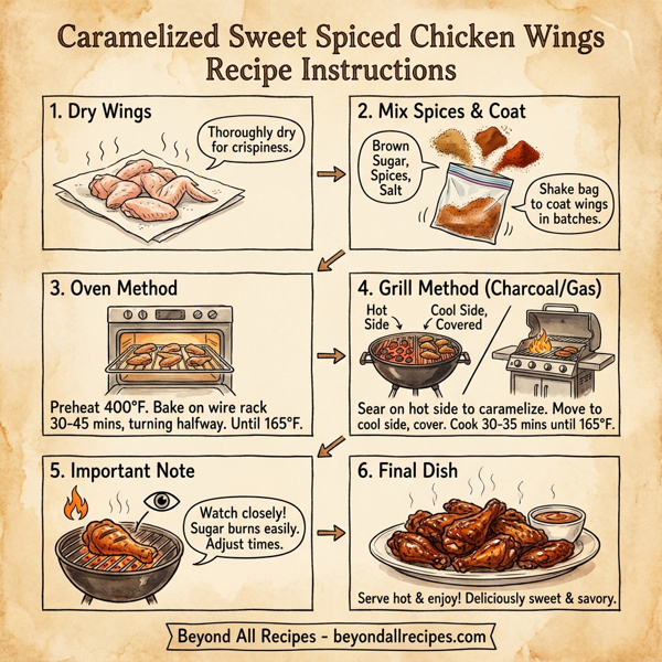 Caramelized Sweet Spiced Chicken Wings instructions