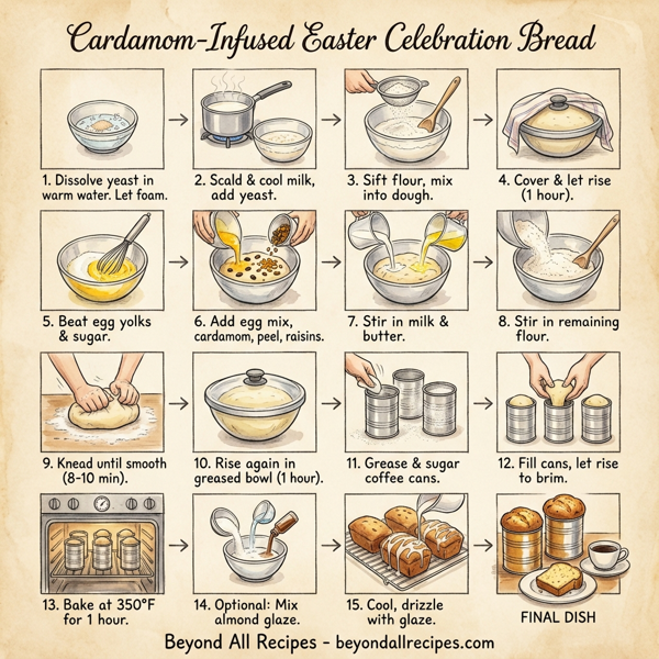 Cardamom-Infused Easter Celebration Bread instructions