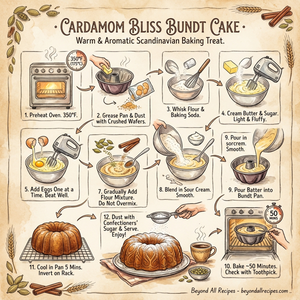 Cardamom Bliss Bundt Cake instructions