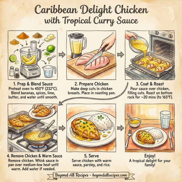 Caribbean Delight Chicken with Tropical Curry Sauce instructions