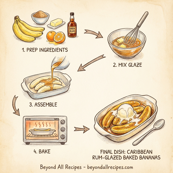 Caribbean Rum-Glazed Baked Bananas instructions