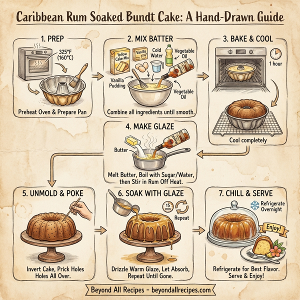 Caribbean Rum Soaked Bundt Cake instructions