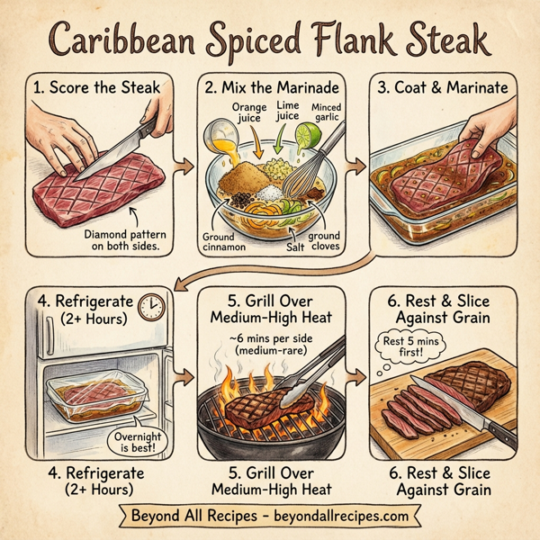 Caribbean Spiced Flank Steak instructions