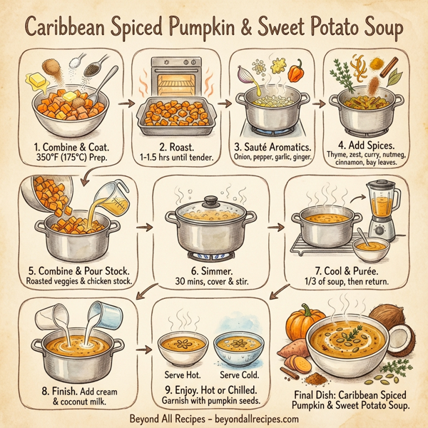 Caribbean Spiced Pumpkin & Sweet Potato Soup instructions