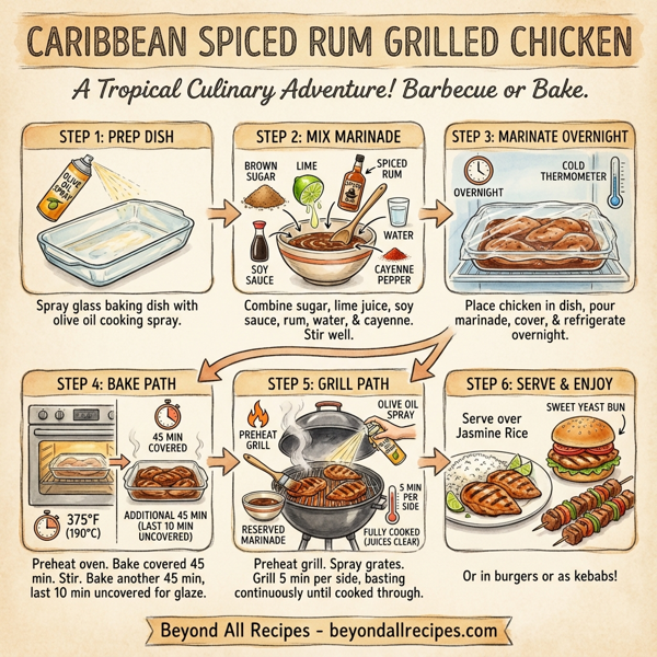 Caribbean Spiced Rum Grilled Chicken instructions