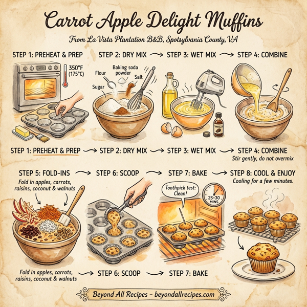 Carrot Apple Delight Muffins instructions