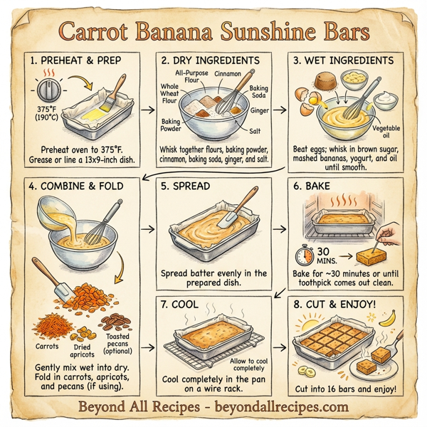 Carrot Banana Sunshine Bars instructions