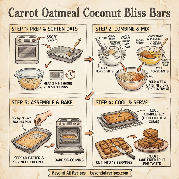 Carrot Oatmeal Coconut Bliss Bars instructions