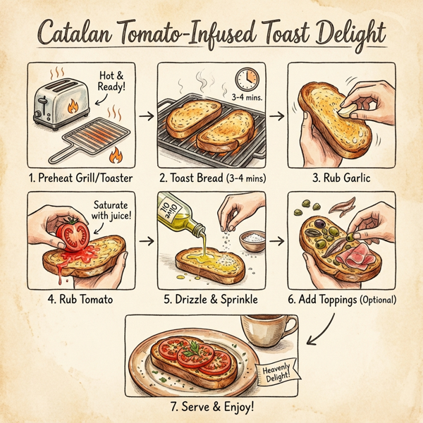 Catalan Tomato-Infused Toast Delight instructions