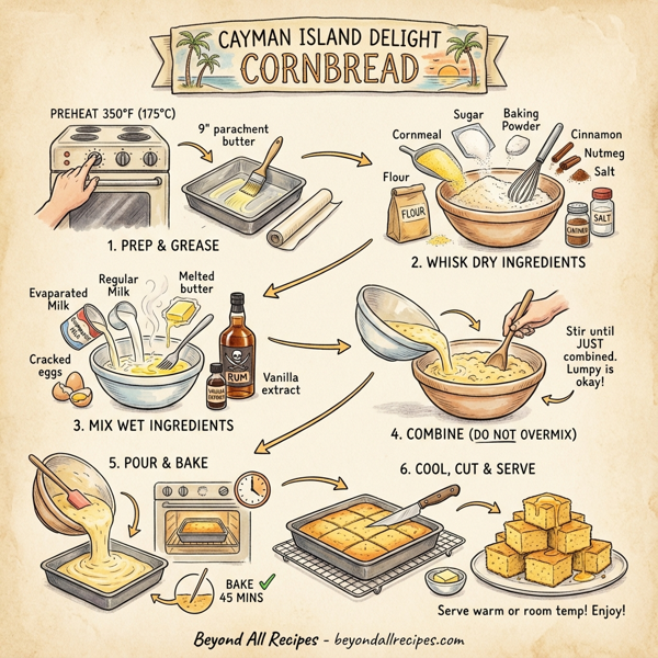 Cayman Island Delight Cornbread instructions