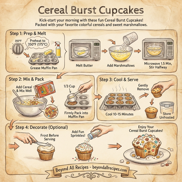 Cereal Burst Cupcakes instructions