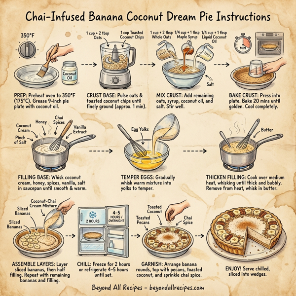 Chai-Infused Banana Coconut Dream Pie instructions