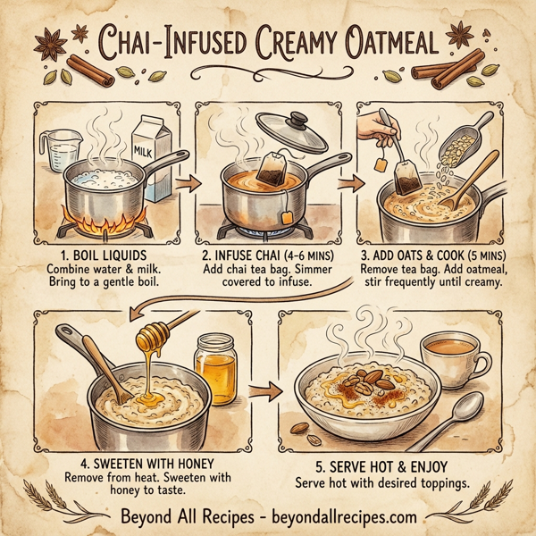 Chai-Infused Creamy Oatmeal instructions