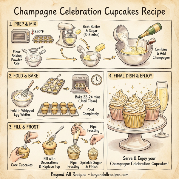 Champagne Celebration Cupcakes instructions