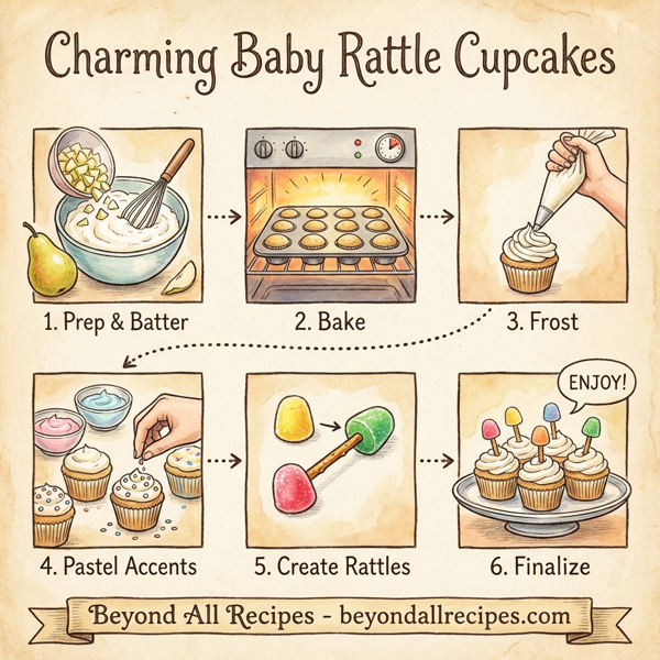 Charming Baby Rattle Cupcakes instructions