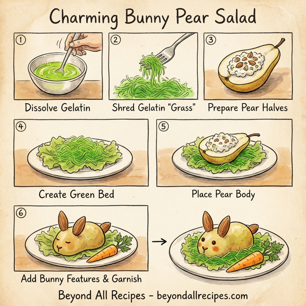 Charming Bunny Pear Salad instructions
