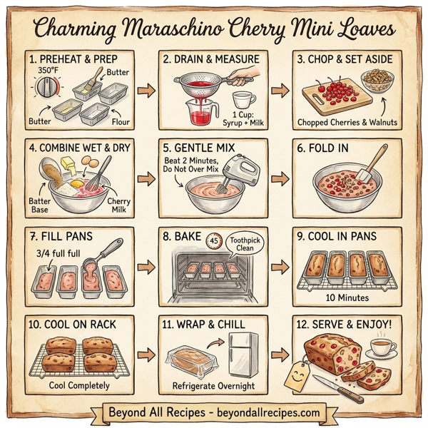 Charming Maraschino Cherry Mini Loaves instructions