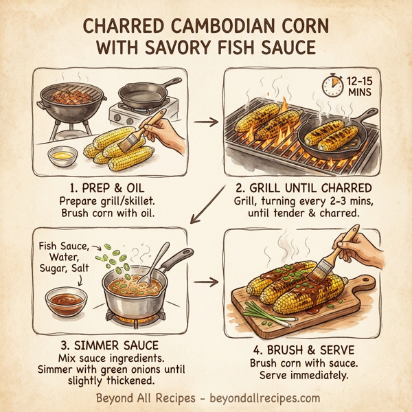 Charred Cambodian Corn with Savory Fish Sauce instructions